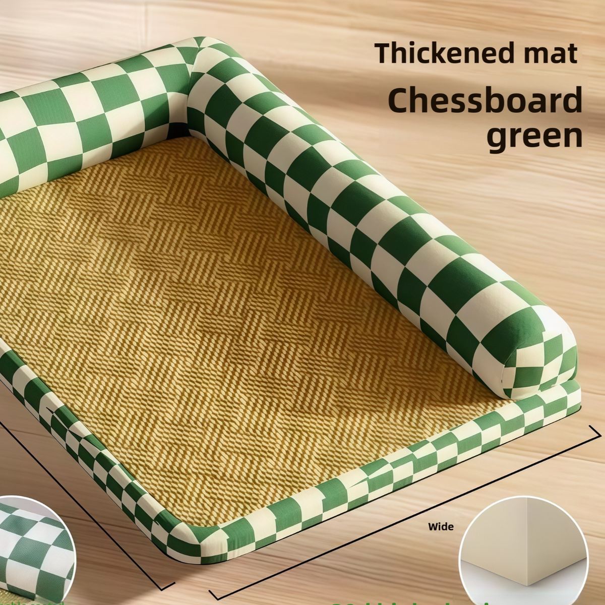 Graffiti green removable cover pet mat measuring 40 by 30cm
