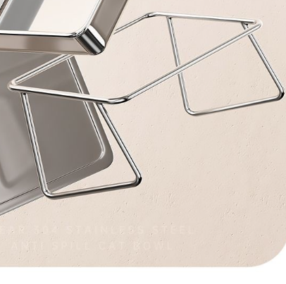 Extra-Thick Stainless Steel Elevated Pet Bowl or Stand with Non-Slip Base for Dogs
