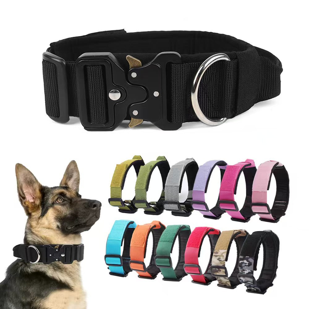 Tactical dog collar with control handle, main product photo