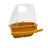 Green splash proof hanging bird feeder inside cage, view 5