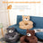 Round removable washable pet nest bed in khaki