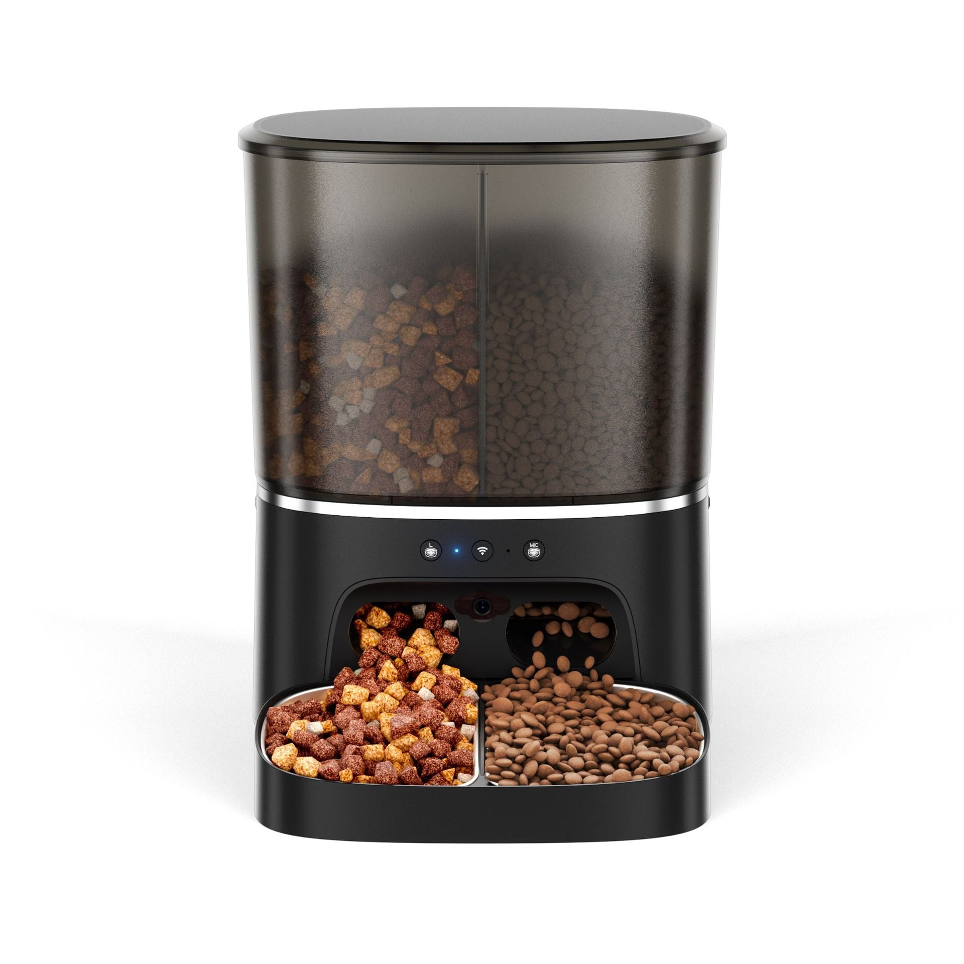 Smart 8L Dual-Bowl Pet Feeder with WiFi App Control and Optional Video Camera
