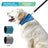 Adjustable cooling scarf for dogs in Blue, front view
