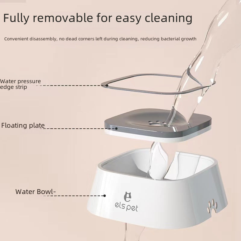 Dog Drinking Bowl Non-wet Mouth Floating Bowl