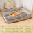 Bolster Dog Sofa Bed for Winter Warmth, Washable Plush Mat