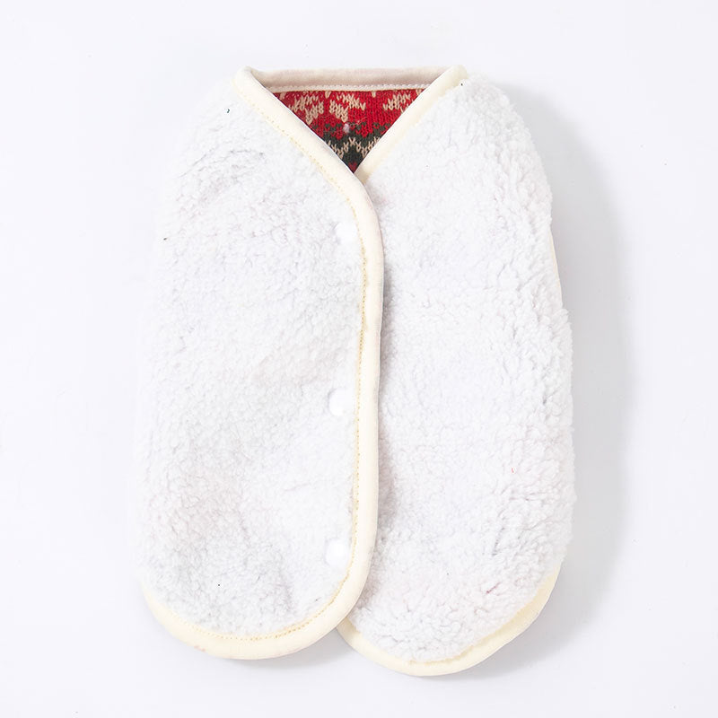 Christmas bear print pet vest for dogs and cats, in a home setting