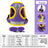 Breathable mesh harness and lead set for cats and small dogs in purple, view 8