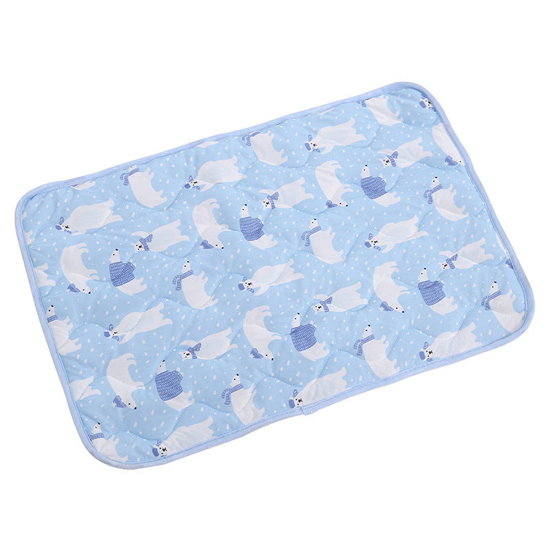 Light blue ice silk pet cooling mat for dogs and cats, photo 31