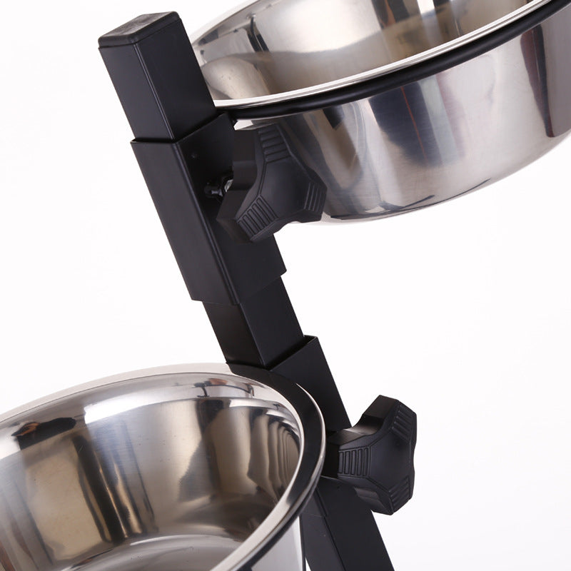 Stainless steel round dog bowl