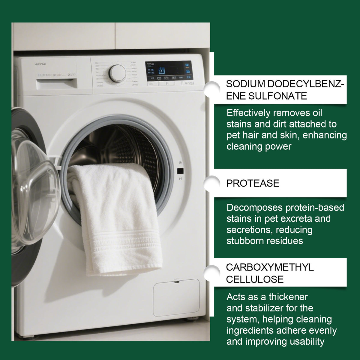 Pet Hair Dissolving Laundry Powder with Stain Removal