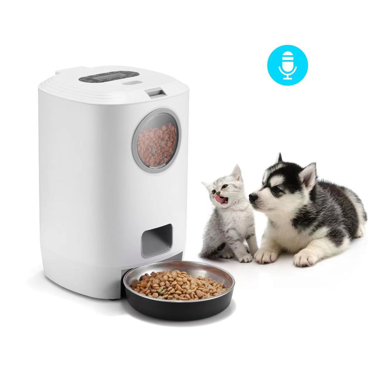 Automatic Pet Feeder 4.5L with Timed Programmable Feeding and App Control