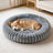 Round Flannel Pet Bed Cushion with PP Cotton Filling