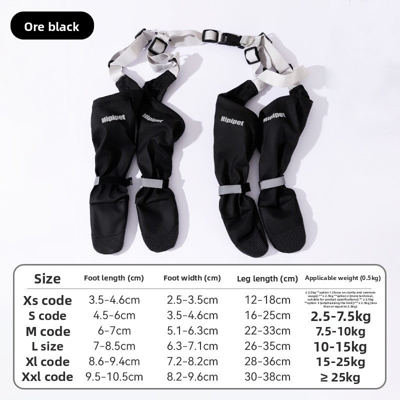 Adjustable waterproof dog shoes, available in 2 colours, sizes Extra Small to 2XL, image 8