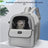 Grey Oxford cloth pet carrier backpack for small dogs, photo 2