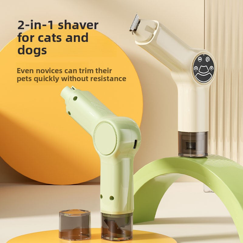 Quiet 2-in-1 Pet Trimmer and Nail Grinder with Built-in Light