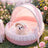 Blue princess style washable pet bed for cats and small dogs
