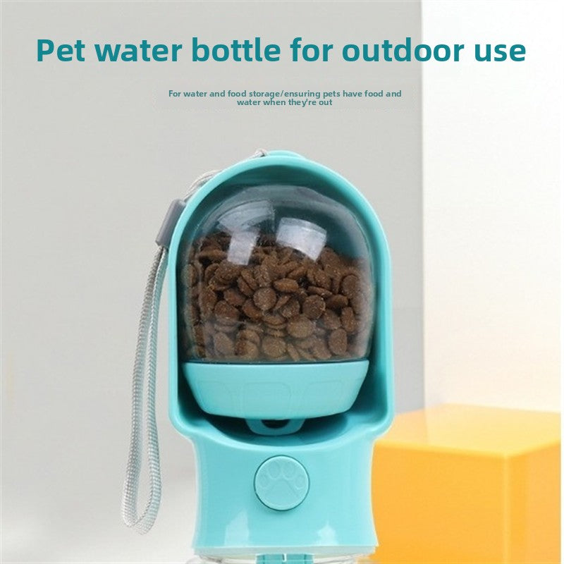 Dual-Use Portable Pet Travel Cup for Water and Food in Small or Large Sizes