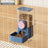 Hanging gravity pet feeder and water dispenser for cages in two tone colours, view 12