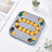 Dog puzzle slow feeder bowl in Square, Grey