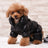 Thick fleece four-leg dog onesie in Mint, close-up detail