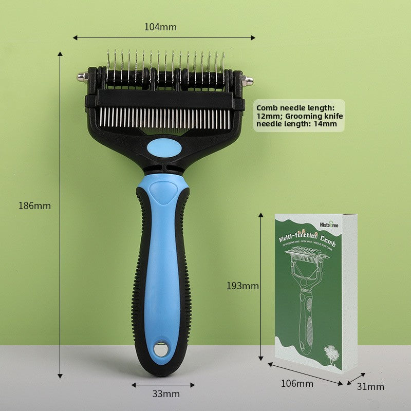 Dog and Cat Grooming Comb, Detangling and Deshedding Undercoat Tool