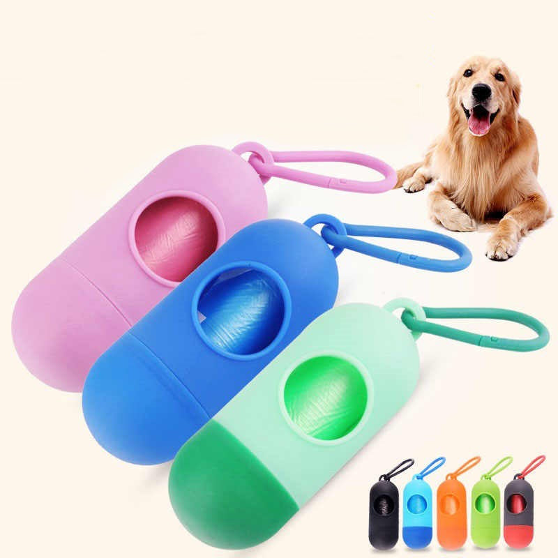 Pet Waste Bag Dispenser Capsule with One-Handed Tear-Off