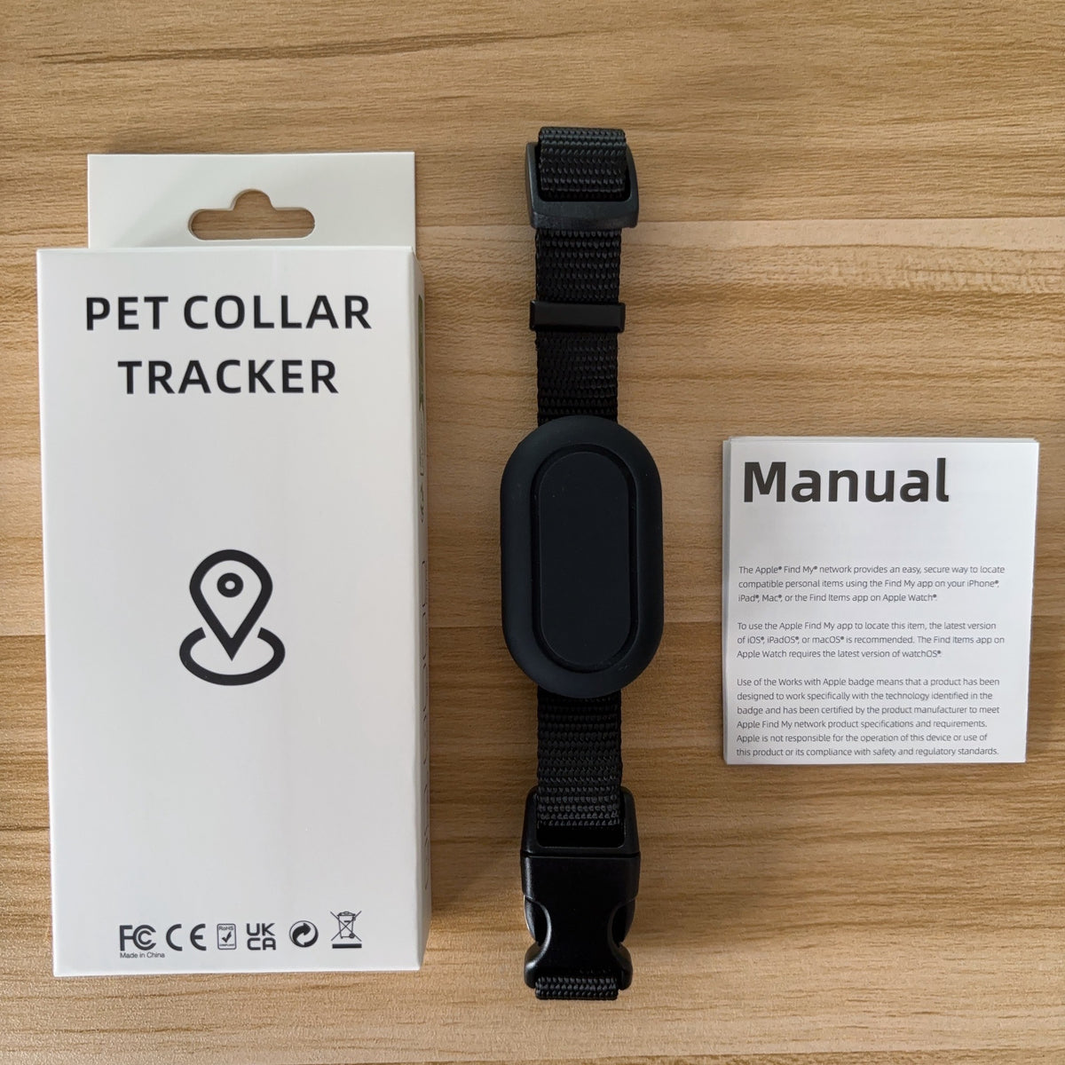 Mini Bluetooth Pet Tracker with Alarm, Anti-Lost Collar Locator