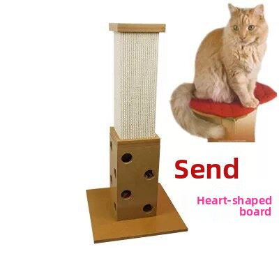 Heart shaped sisal cat scratching board with base, photo 8 of 10