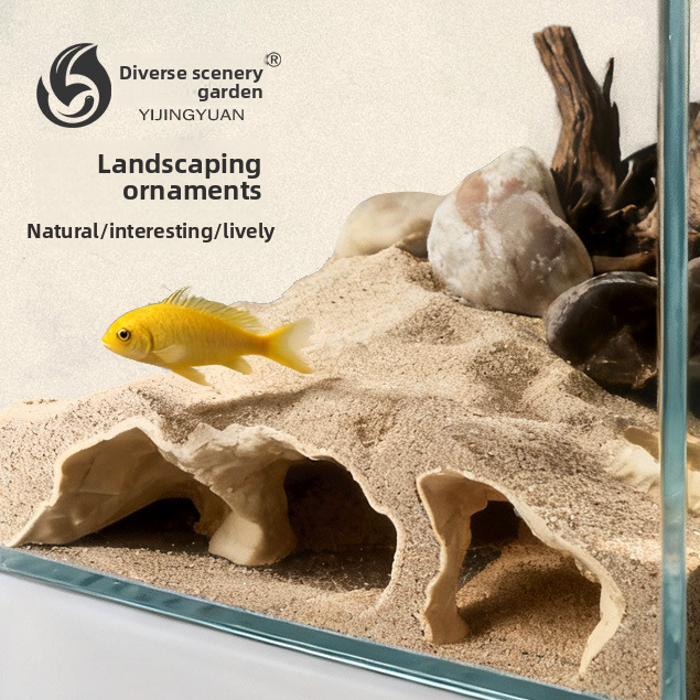 Aquarium hiding cave ornament for fish and shrimp