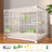 Iron bird cage for budgies and cockatiels in black or white, view 8
