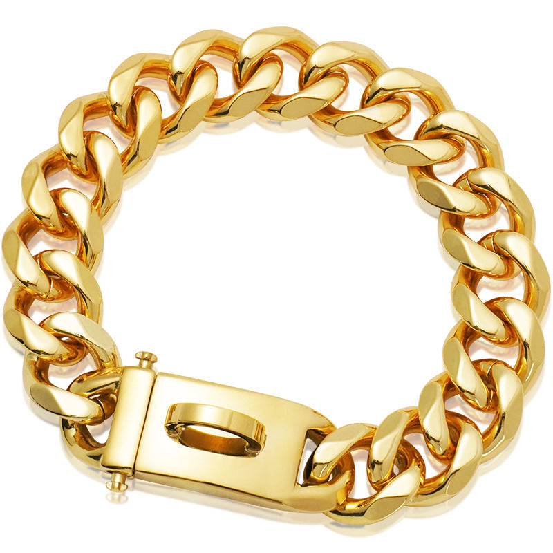Stainless steel chain dog collar, available from Pet Royale UK