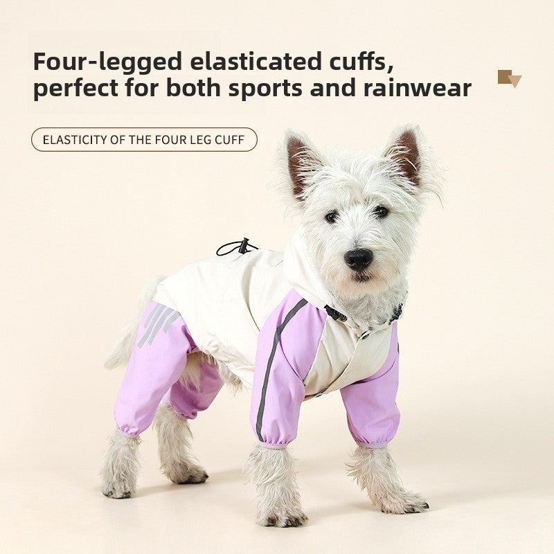 Hooded four leg dog raincoat, available in 19 styles, sizes Small to 2XL, image 67