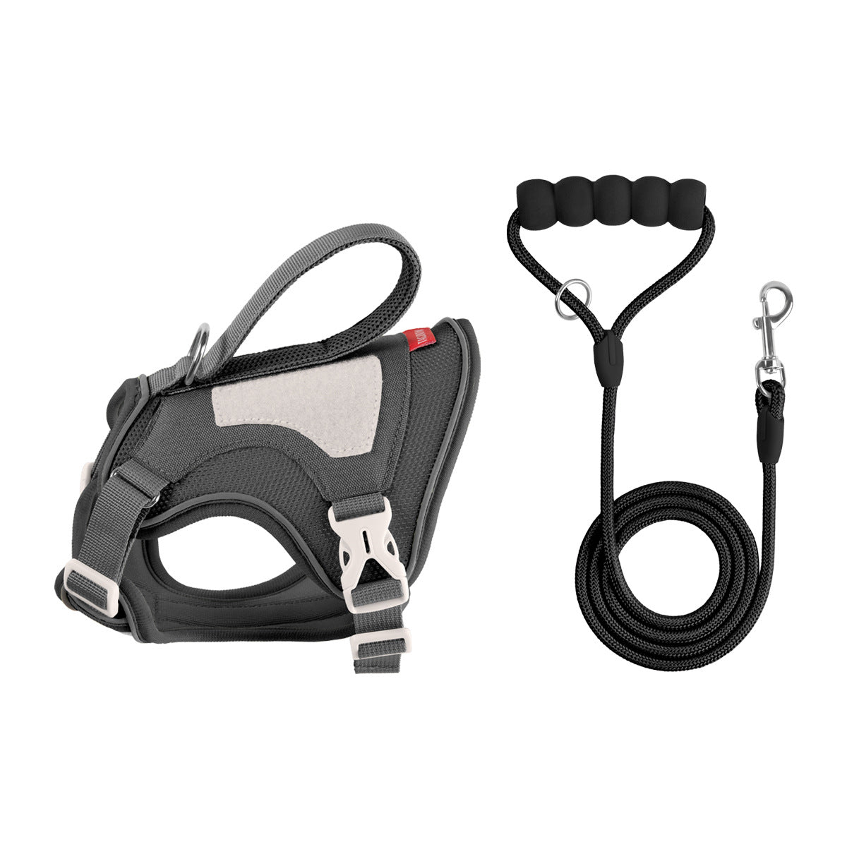 Reflective nylon harness for cats and small dogs in olive green, product image 27