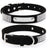 Rhinestone nylon collar for dogs and cats in Black, in use with a pet