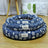 Round straw mat cooling pet nest with cat print, product image 2