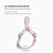 Rainbow pink harness and lead set on a small dog