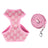 Printed plaid harness and lead set on a kitten