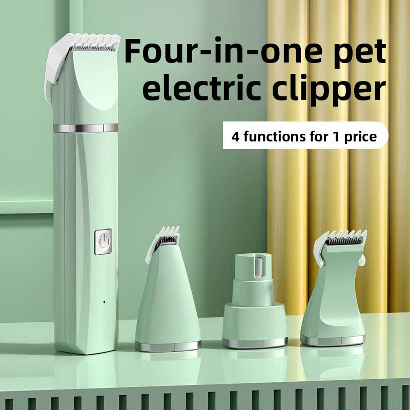 Electric Pet Trimmer Kit with Paw Trimmer and Nail Grinder Heads