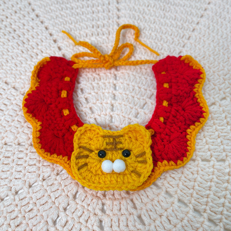 Hand knitted pet hat and collar scarf for dogs and cats, image 31