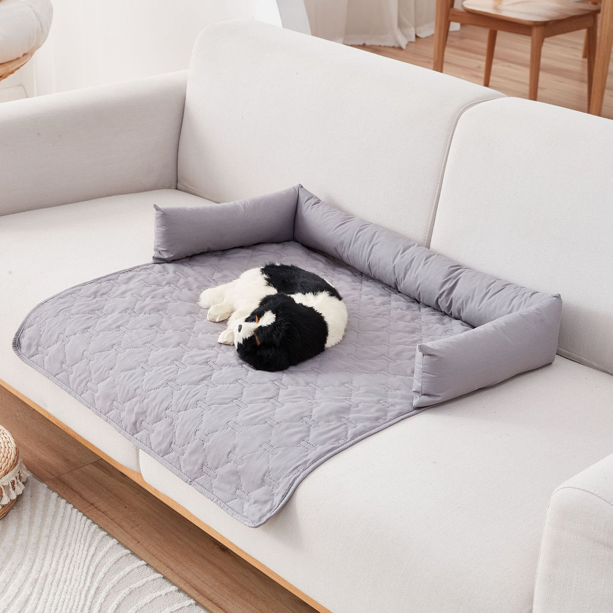 Large waterproof pet sofa cushion bed with pillow, photo 14