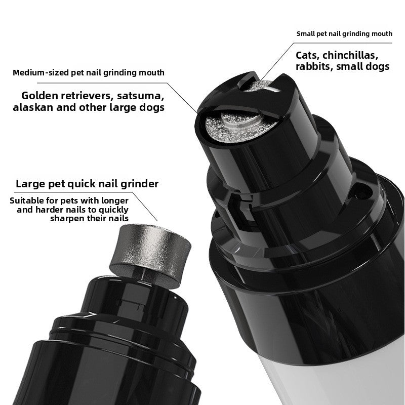 Quiet Electric Nail Grinder for Dogs and Cats, LED Claw Trimmer