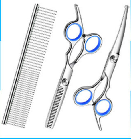 Stainless steel pet grooming scissors set with comb, photo 17 of 30