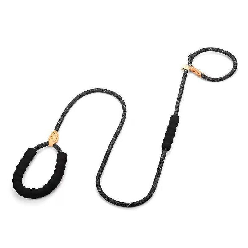 Braided rope dog leads in five colours and lengths