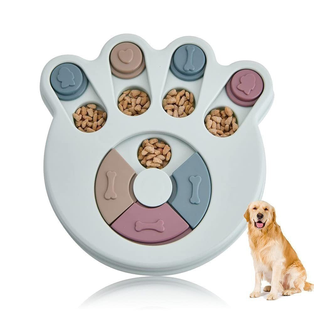 Puzzle Slow Feeder Toy Bowl for Dogs, Bite-Resistant PP Plastic, Choice of Shapes