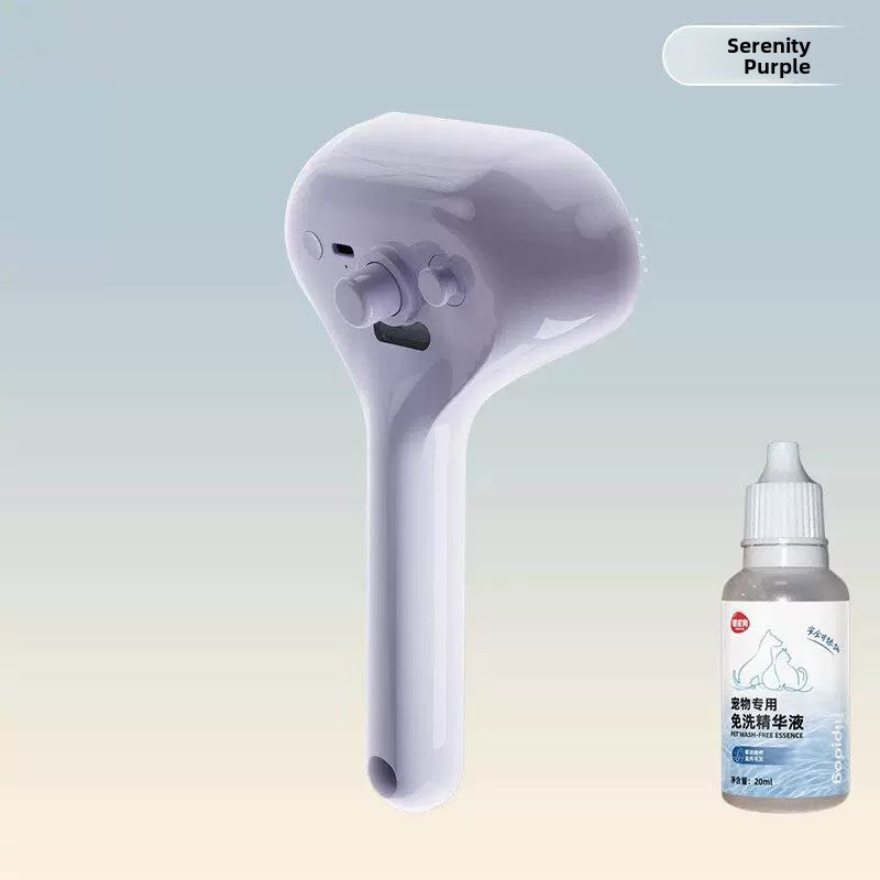 Steam Spray Massage Brush with No-Rinse Essence for Pets
