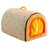 Grey portable plush pet bed house with velvet lining, photo 7