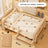 Solid Wood Raised Dog Bed, Elevated Kennel with Mat Option