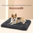Memory foam dog bed with waterproof liner, alternative angle view