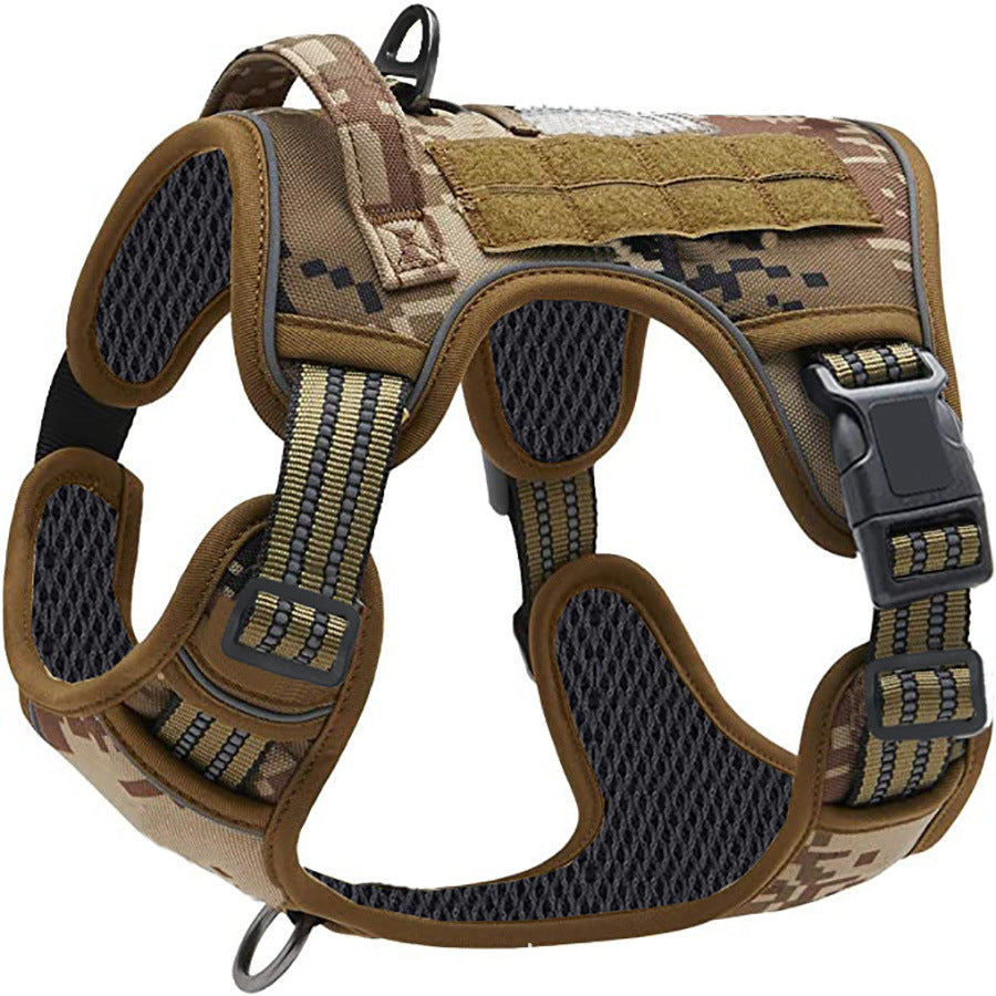 Reflective tactical mesh vest harness for dogs in 4 colour options