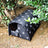 Black insulated Oxford cloth outdoor cat shelter, medium size, view 3